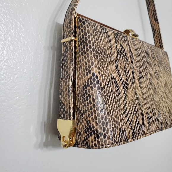 Vtg ROSETTIA Y2K Snakeskin Retro Adjustable Bag - Picture 9 of 9